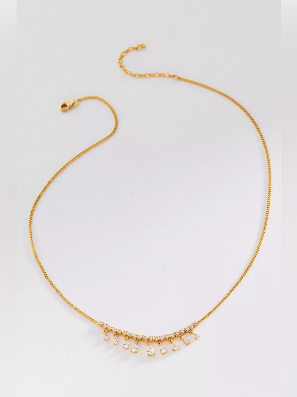NWT Anthropologie Crystal Tennis Necklace